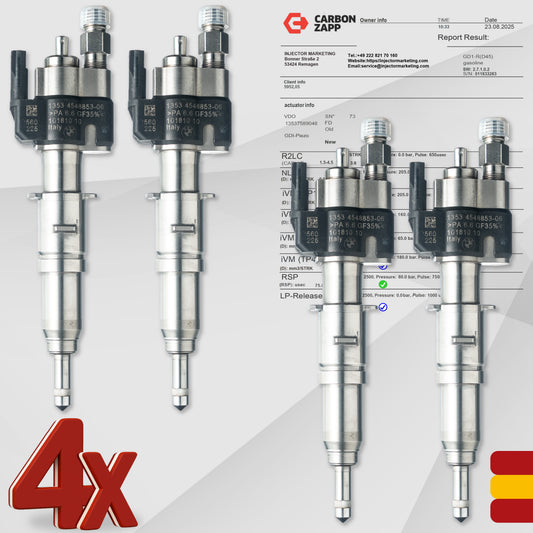 Inyector de combustible 13537589048-02 N43 N53 Inyector de gasolina BMW apto para VDO